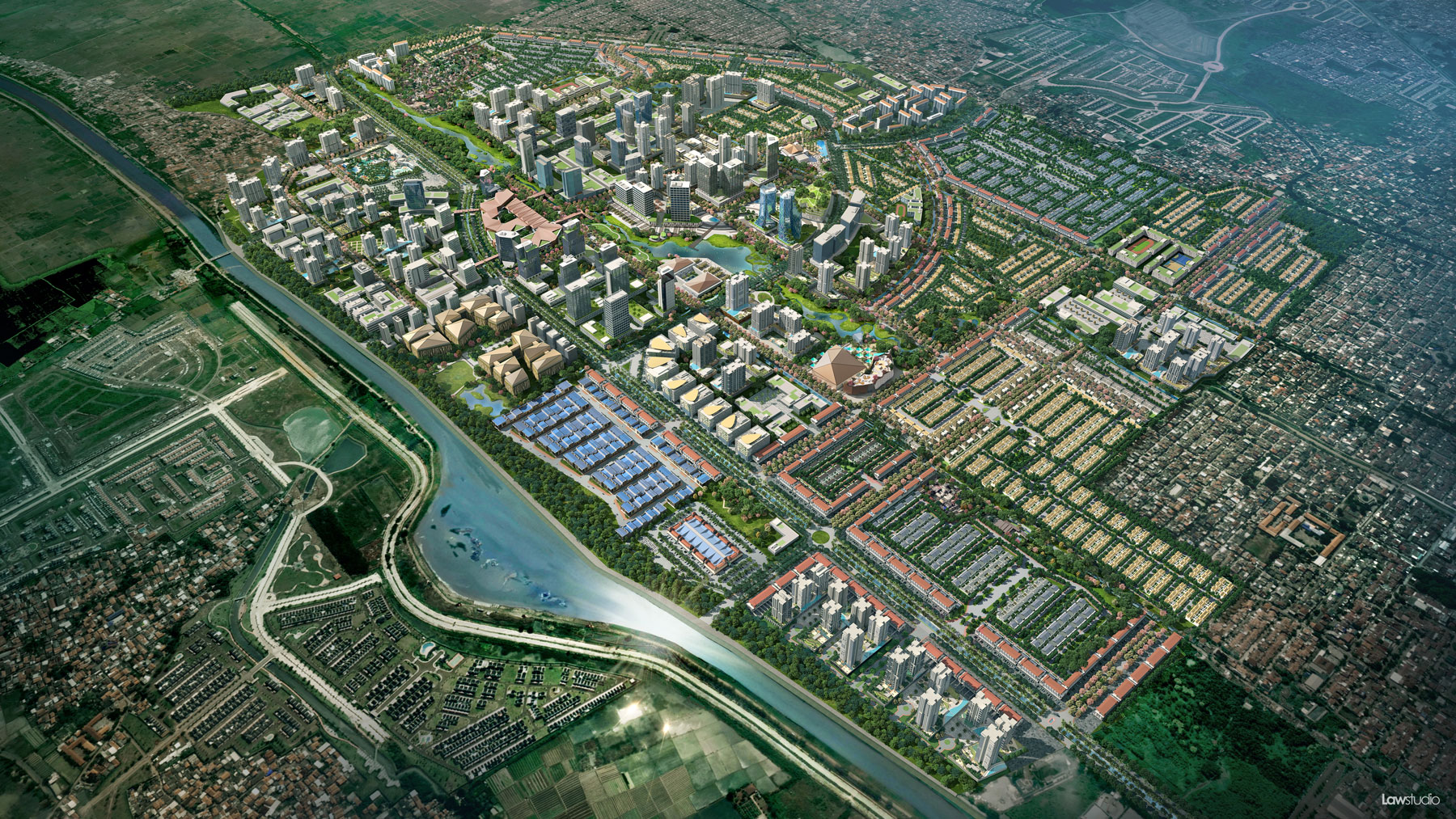 Kawasan CBD Kota Harapan Indah